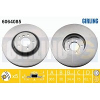 6064085 GIRLING Гальмівний диск