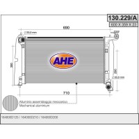 130.229/A AHE Радіатор охолодження двигуна