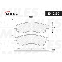 E410390 MILES Комплект гальмівних колодок дисковий гальм