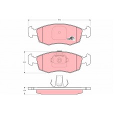 GDB1383 TRW TRW FIAT Гальмівні колодки дискові Punto 1,8 99-