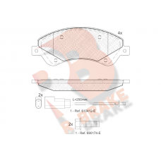 RB1792 R BRAKE КомплеК т гальмівних колодок, дискове гальмо