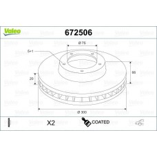 672506 VALEO Гальмівний диск