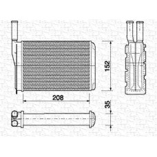 350218154000 MAGNETI MARELLI Теплообмінник обігрів салону