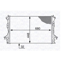 350213139500 MAGNETI MARELLI Радіатор охолодження двигуна