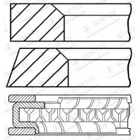 08-306807-00 GOETZE ENGINE Комплект поршневих кілець
