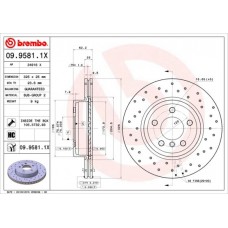 09.9581.1X BREMBO Гальмівний диск