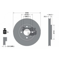 BDS1000 BENDIX Braking Гальмівний диск