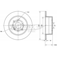 TX 70-63 TOMEX Brakes Гальмівний диск