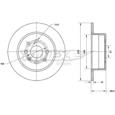 TX 70-63 TOMEX Brakes Гальмівний диск