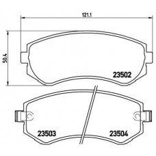 P 56 039 BREMBO КомплеК т гальмівних колодок, дискове гальмо