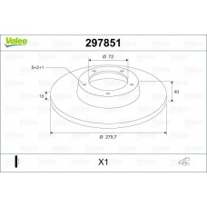 297851 VALEO Гальмівний диск