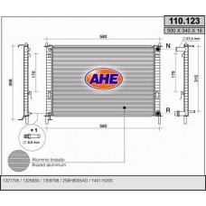 110.123 AHE Радіатор охолодження двигуна