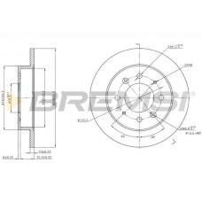 CD7541S BREMSI Гальмівний диск