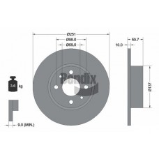 BDS1110 BENDIX Braking Гальмівний диск