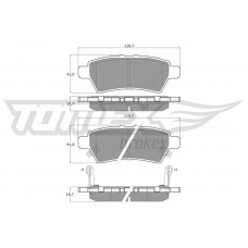 TX 19-57 TOMEX Brakes КомплеК т гальмівних колодок, дискове гальмо