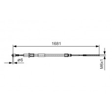 1 987 477 924 BOSCH Тросик, cтояночный тормоз