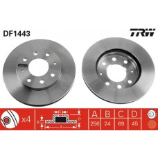 DF1443 TRW Гальмівний диск