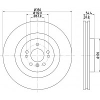 8DD 355 126-321 HELLA PAGID Гальмівний диск