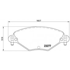 P 61 071 BREMBO Комплект гальмівних колодок дисковий гальм
