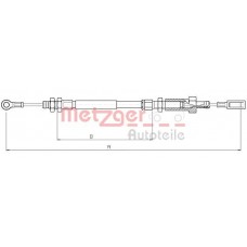 10.4723 METZGER Тросик, cтояночный тормоз