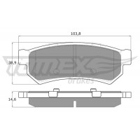 TX 16-77 TOMEX Brakes Комплект гальмівних колодок дисковий гальм