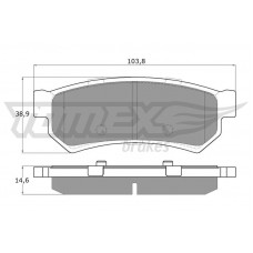 TX 16-77 TOMEX Brakes Комплект гальмівних колодок дисковий гальм