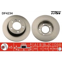 DF4234 TRW Гальмівний диск