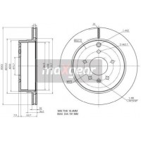 19-2370 MAXGEAR Гальмівний диск