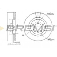 CD6928V BREMSI Гальмівний диск