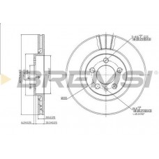 CD6928V BREMSI Гальмівний диск