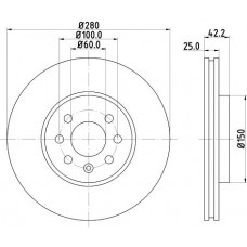 8DD 355 110-251 HELLA Гальмівний диск