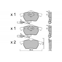 BPVW-1010 AISIN Комплект гальмівних колодок дисковий гальм
