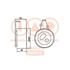127-21022 IAP QUALITY PARTS Натяжний ролик ремінь ГРМ