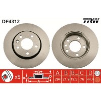 DF4312 TRW Гальмівний диск