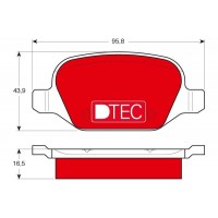 GDB1396DTE TRW КомплеК т гальмівних колодок, дискове гальмо