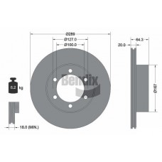 BDS1929 BENDIX Braking Гальмівний диск