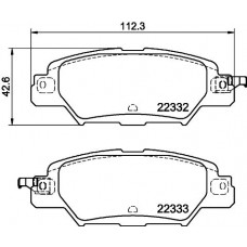 8DB 355 037-101 HELLA PAGID Комплект гальмівних колодок дисковий гальм