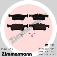25841.140.1 ZIMMERMANN Комплект гальмівних колодок дисковий гальм