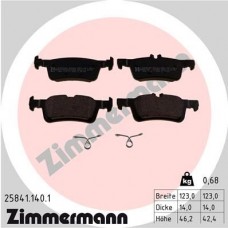 25841.140.1 ZIMMERMANN Комплект гальмівних колодок дисковий гальм