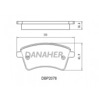 DBP2078 DANAHER Комплект гальмівних колодок дисковий гальм