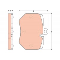 GDB1848 TRW Комплект гальмівних колодок дисковий гальм