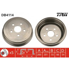 DB4114 TRW Гальмівний барабан