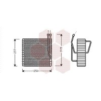 2100V009 VAN WEZEL Випарник кондиціонера