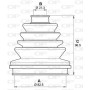 SJK7165.00 OPEN PARTS Комплект пыльника, Привідний вал