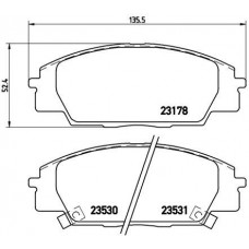 P 28 032 BREMBO Комплект гальмівних колодок дисковий гальм