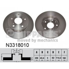 N3318010 NIPPARTS Гальмівний диск
