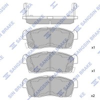 SP1592A Hi-Q Комплект гальмівних колодок дисковий гальм