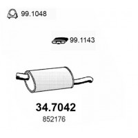 34.7042 ASSO Глушник вихлопних газів кінцевий