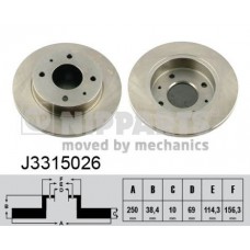 J3315026 NIPPARTS Гальмівний диск