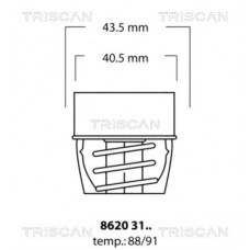 8620 3188 TRISCAN Термостат охолоджувальна рідина